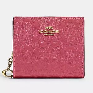 Coach Snap Wallet In Signature Leather